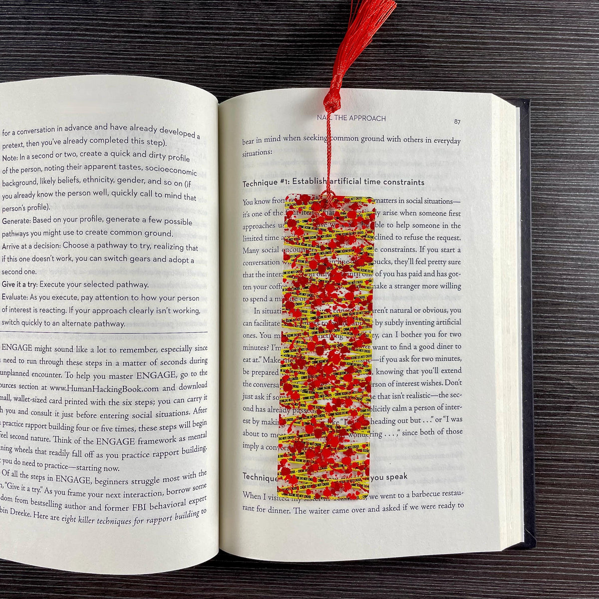 Crime Scene Bookmark for True Crime Fans, Thriller Reader Stocking Stuffer or Mystery Book Lover Gift