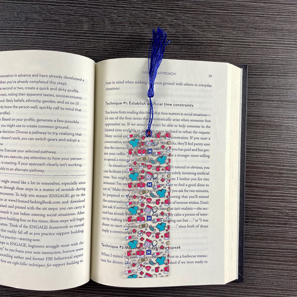 Doctor and Nurse Bookmark for Healthcare Worker Gift Basket, Nursing School Stocking Stuffer and Medical School Gift