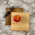 Square Cutting Board – Butcher Block Style – Reversible Thick Prep Board – Walnut, Maple or Cherry