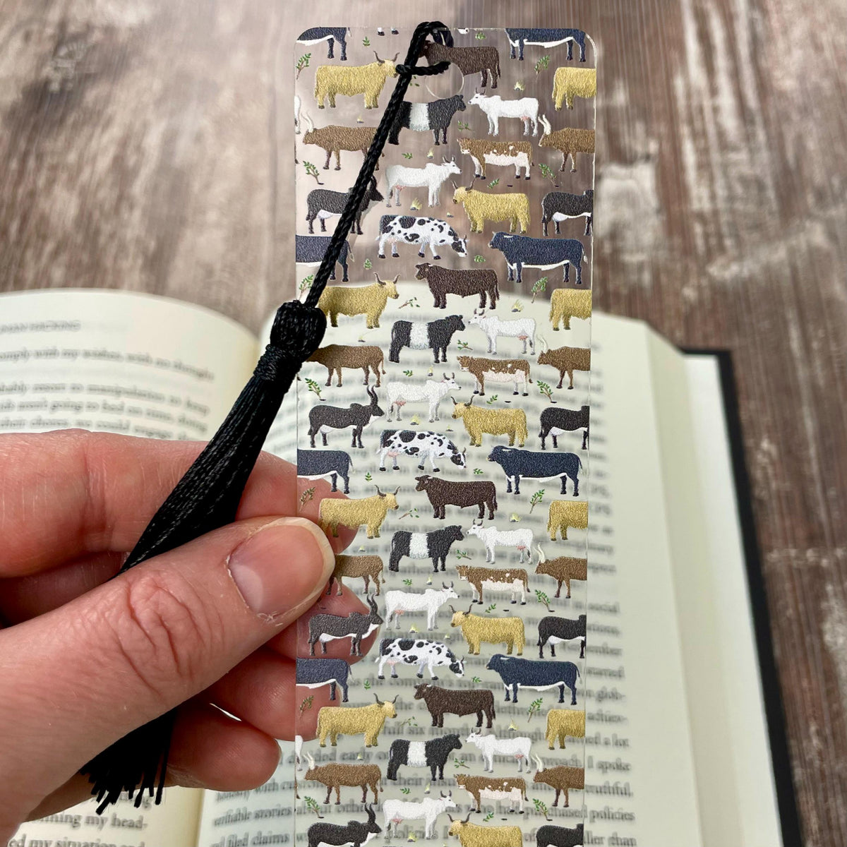 Cow Bookmark for Farm Animal Lovers, Cute Teacher Appreciation Gift or Bookish Gift for Readers
