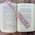 Pink Floral Scalloped Bookmark Makes a Pretty Teacher Appreciation or Birthday Gift for Book Lovers and Readers