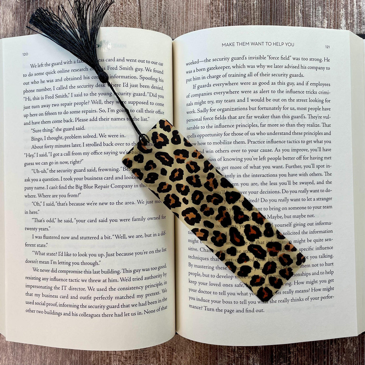 Leopard Print Bookmark for Book Lovers, Teacher Gifts or Bookish Birthday Gift for Fashion Lovers and Readers