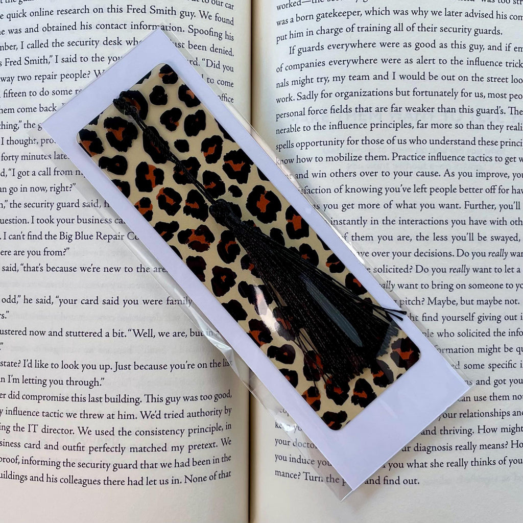 Leopard Print Bookmark for Book Lovers, Teacher Gifts or Bookish Birthday Gift for Fashion Lovers and Readers