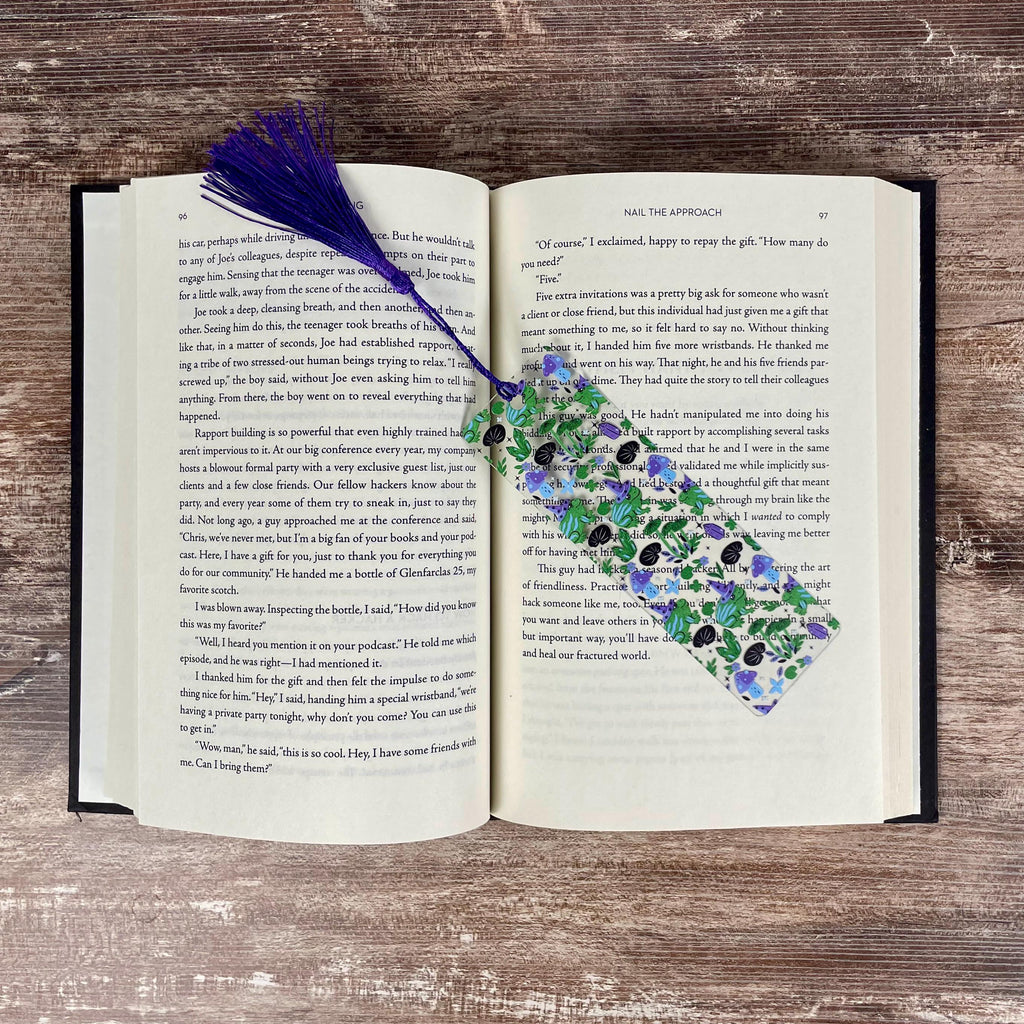 Frog Bookmark Makes a Witchy Halloween Gift or Cottagecore Stocking Stuffer for Frog Lovers and Readers