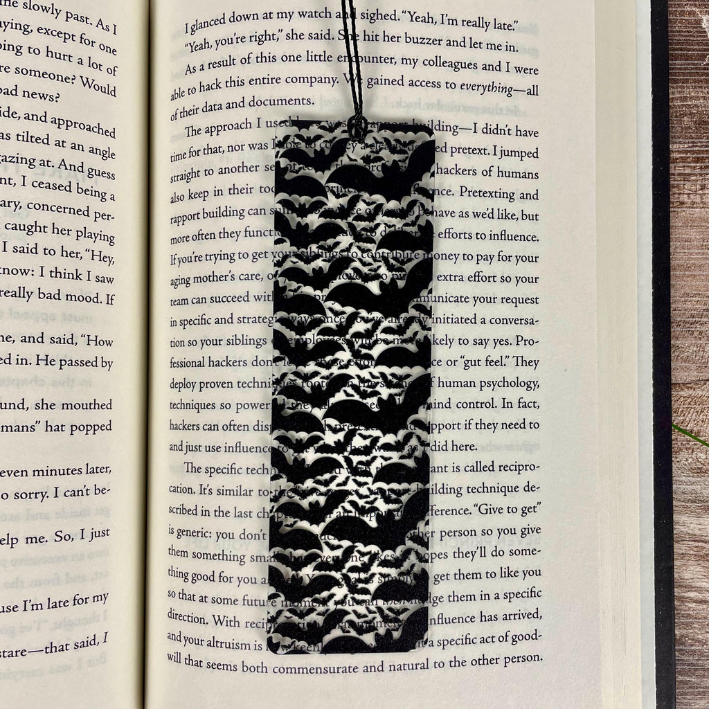 Bat Bookmark Makes a Spooky Halloween Gift or Dark Academia Book Accessory for Gothic Readers and Book Lovers
