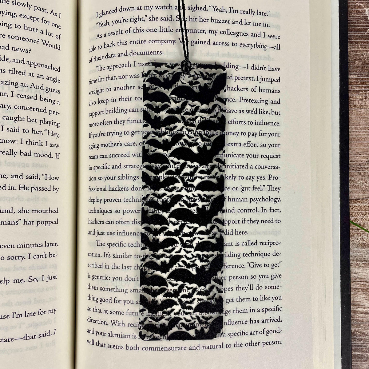 Bat Bookmark Makes a Spooky Halloween Gift or Dark Academia Book Accessory for Gothic Readers and Book Lovers
