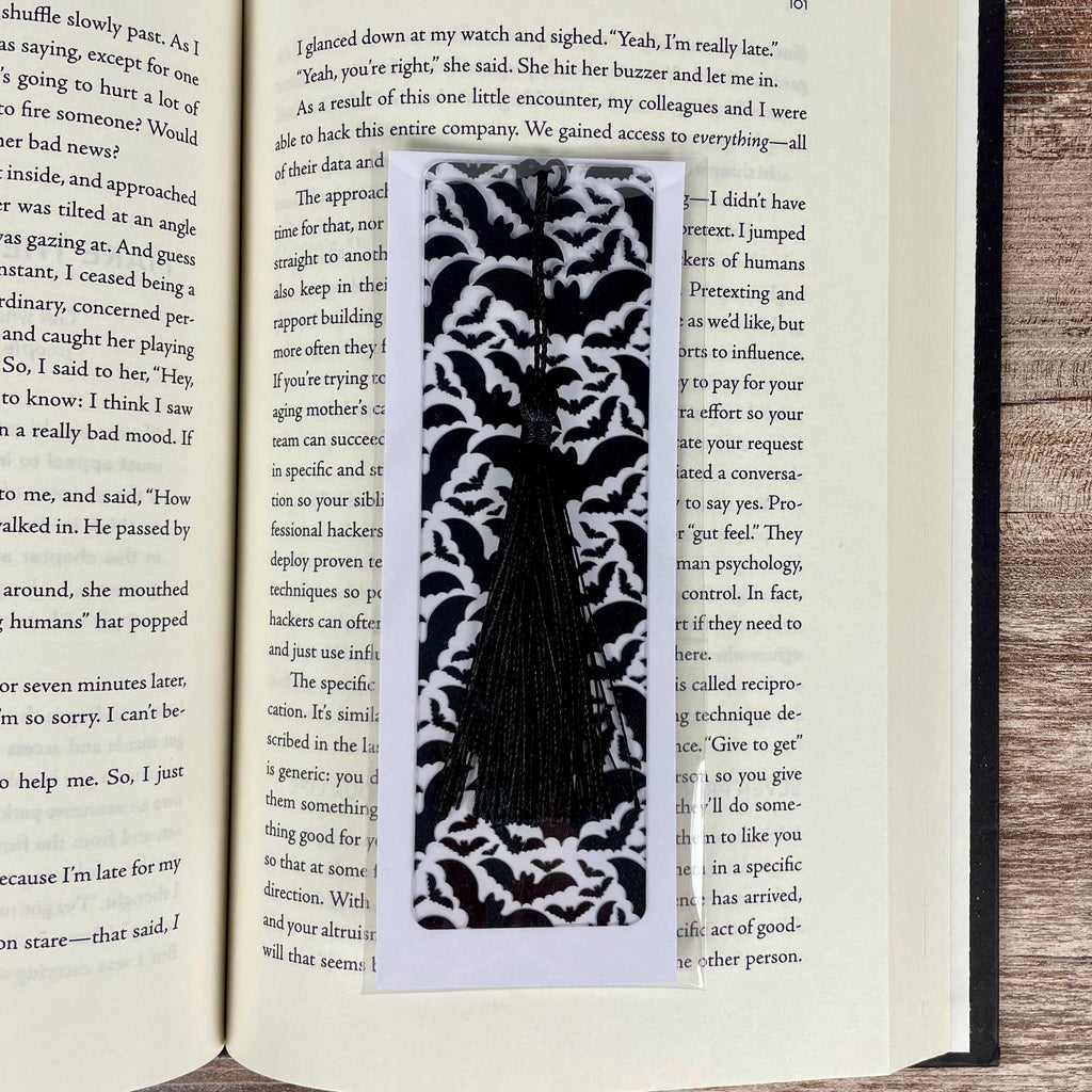 Bat Bookmark Makes a Spooky Halloween Gift or Dark Academia Book Accessory for Gothic Readers and Book Lovers