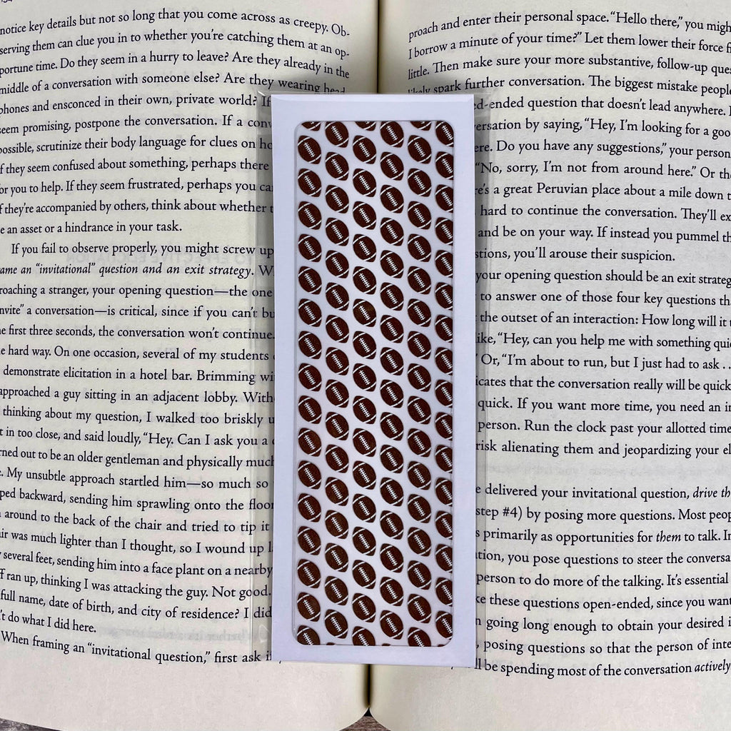Football Bookmark for Sports Fans and Readers, Game Day Stocking Stuffer or End of Season Team Gift for Players and Coaches