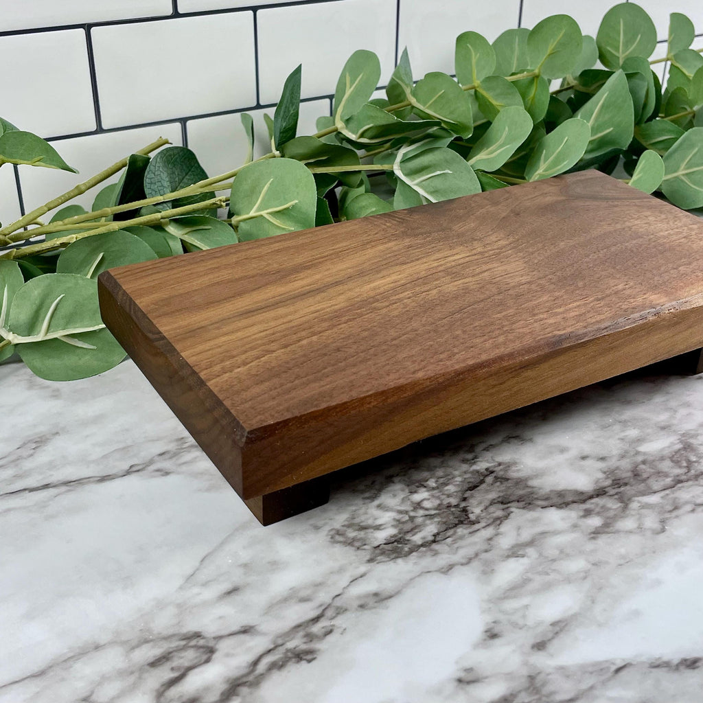 Wood Riser Stand – Walnut, Maple, or Cherry | Sink Organizer, Candle Tray, Plant Stand, Centerpiece Riser, Rustic Home Decor