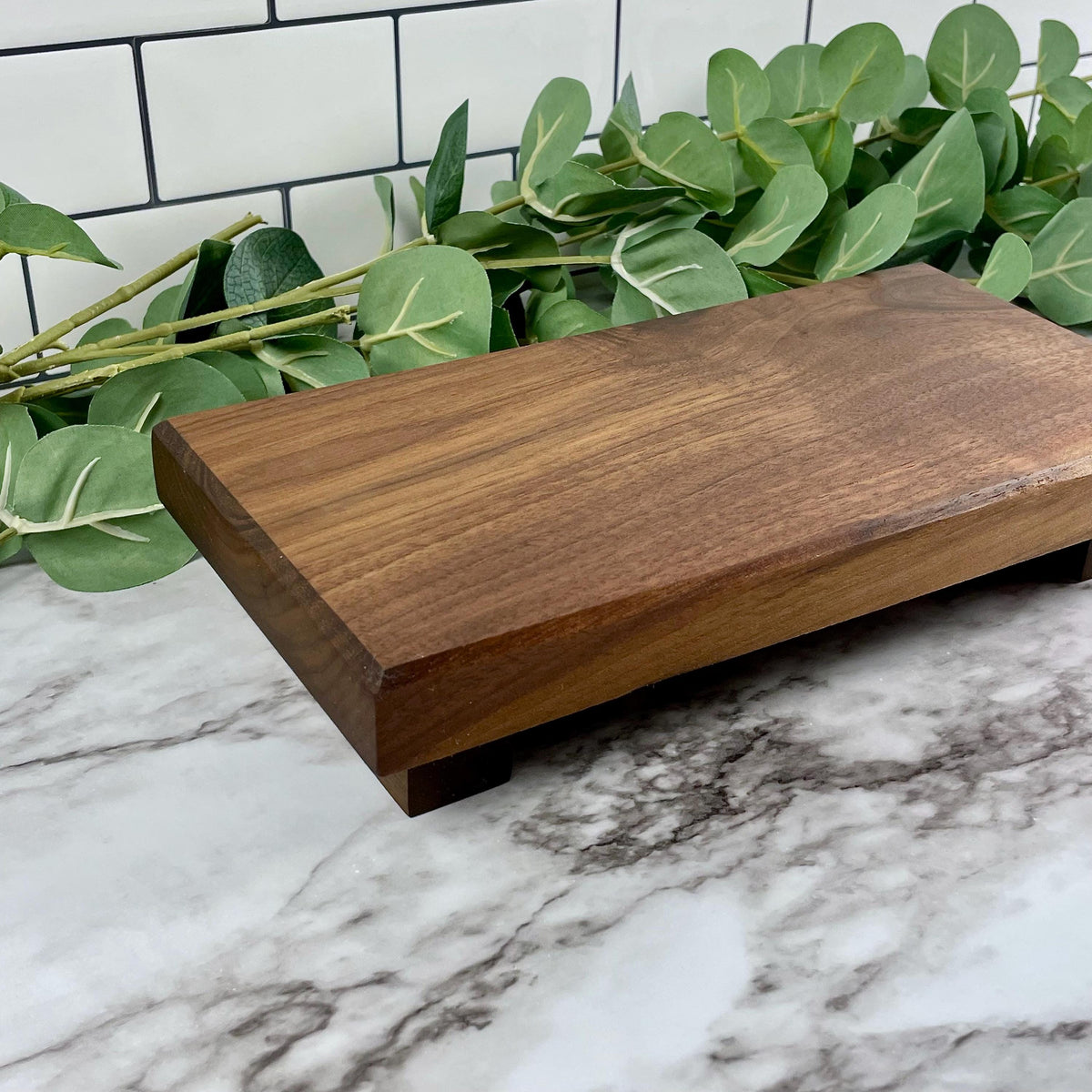 Wood Riser Stand – Walnut, Maple, or Cherry | Sink Organizer, Candle Tray, Plant Stand, Centerpiece Riser, Rustic Home Decor