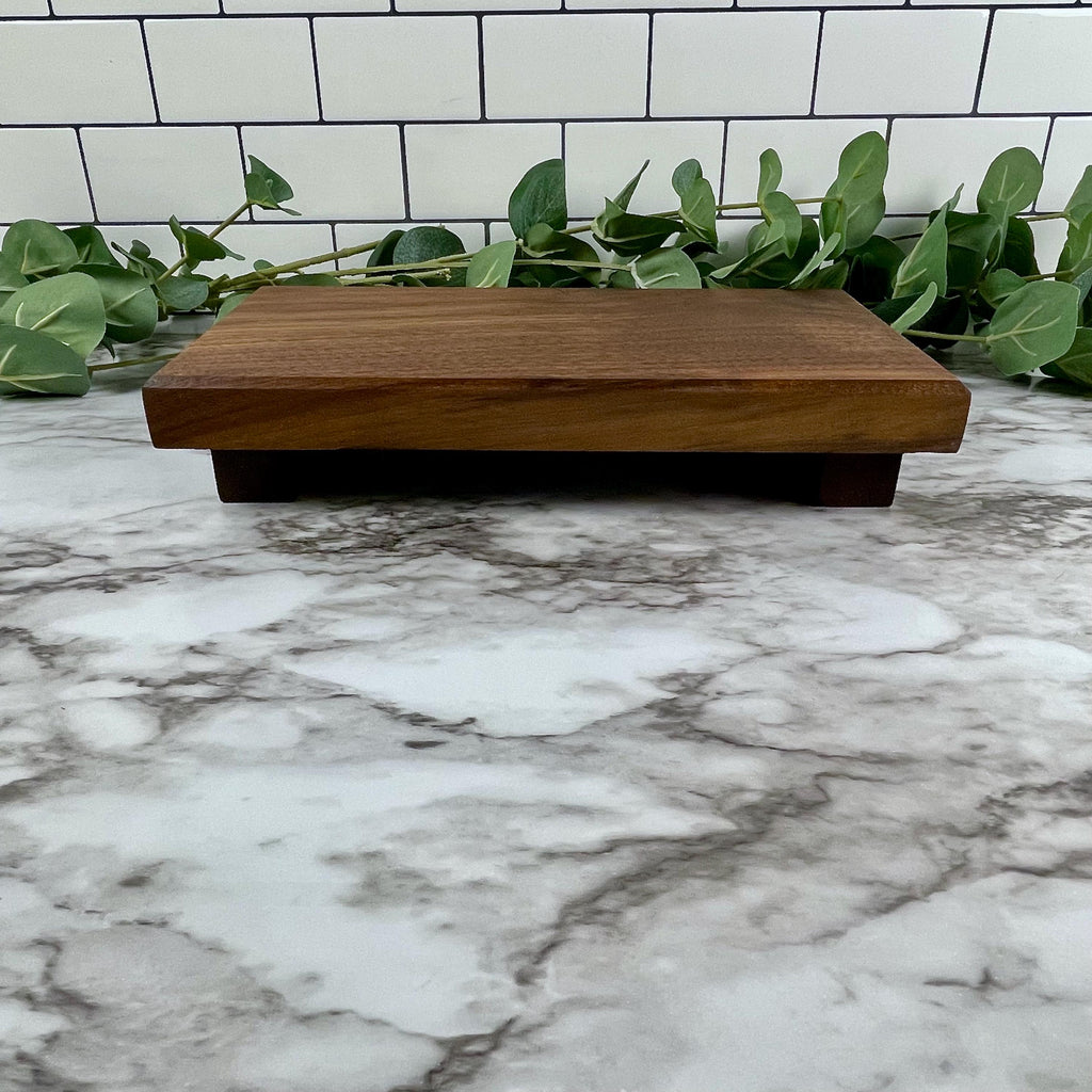 Wood Riser Stand – Walnut, Maple, or Cherry | Sink Organizer, Candle Tray, Plant Stand, Centerpiece Riser, Rustic Home Decor