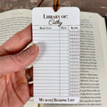 Personalized Reading Log Bookmark: Book Lover Gift