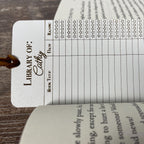 Personalized Reading Log Bookmark: Book Lover Gift