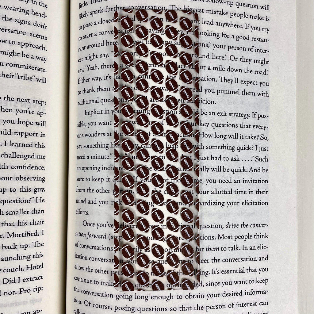 Football Bookmark for Sports Fans and Readers, Game Day Stocking Stuffer or End of Season Team Gift for Players and Coaches