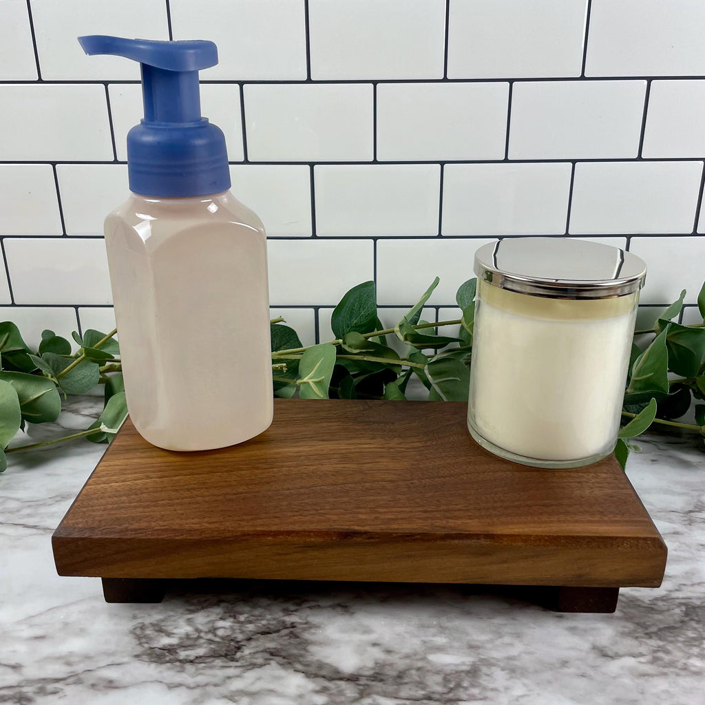 Wood Riser Stand – Walnut, Maple, or Cherry | Sink Organizer, Candle Tray, Plant Stand, Centerpiece Riser, Rustic Home Decor