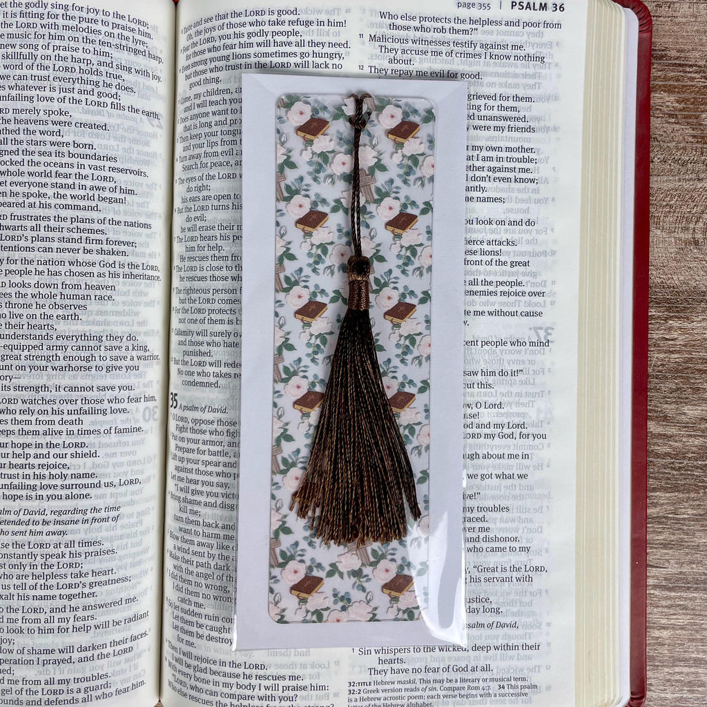 Floral Christian Bookmark for Women, Meaningful Bible Study Gift or Religious Stocking Stuffer for Readers of Faith