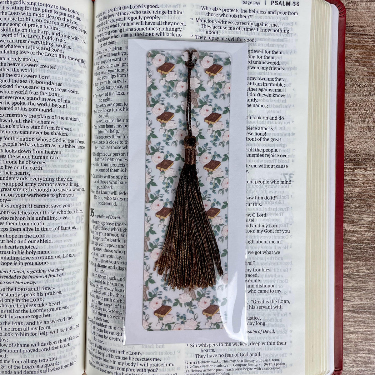 Floral Christian Bookmark for Women, Meaningful Bible Study Gift or Religious Stocking Stuffer for Readers of Faith