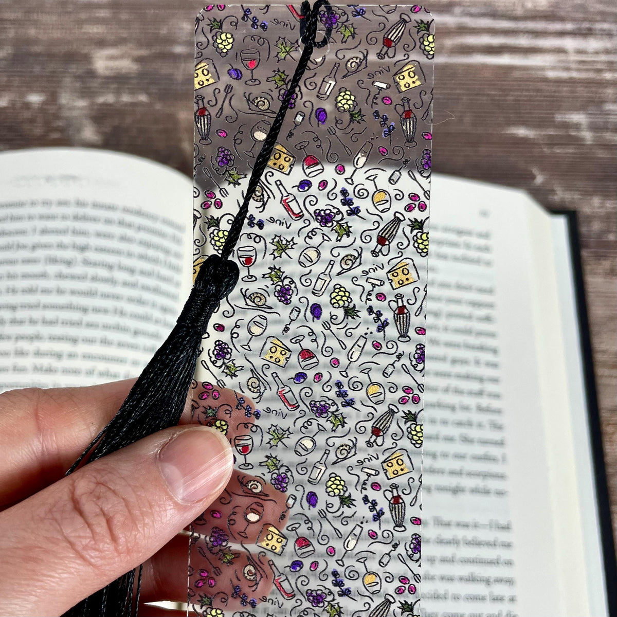 Wine Bookmark Makes a Book Club Gift, Hostess Gift or Birthday Gift for Wine Lovers and Book Lovers
