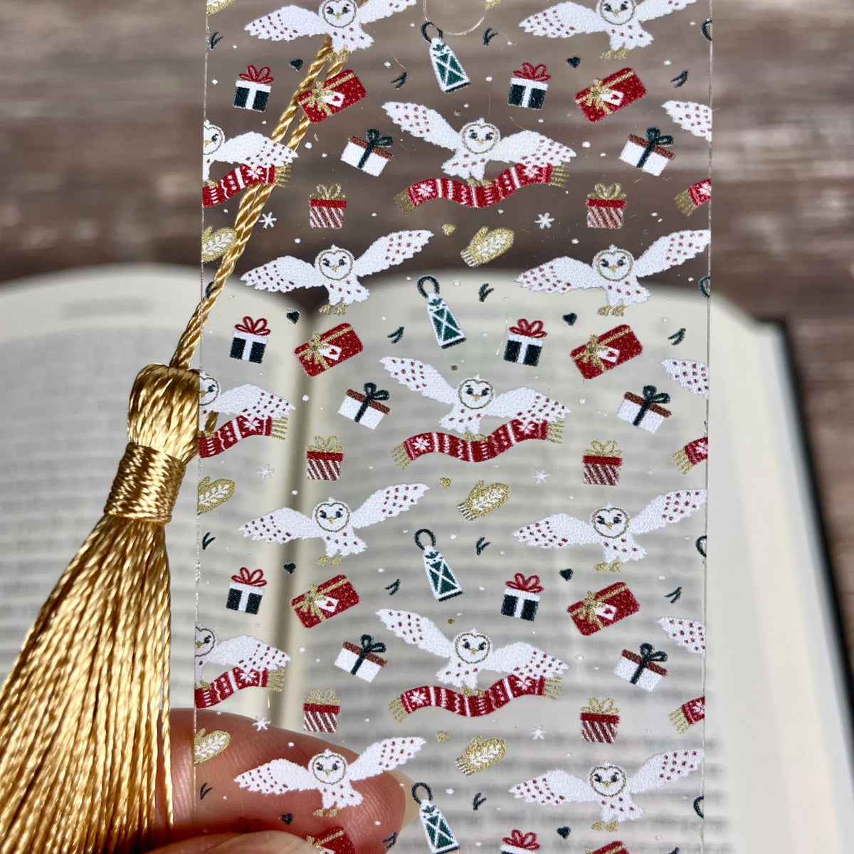 Snowy Owl Bookmark Makes a Christmas Stocking Stuffer or Winter Bookish Gift for Owl Lovers and Fantasy Readers