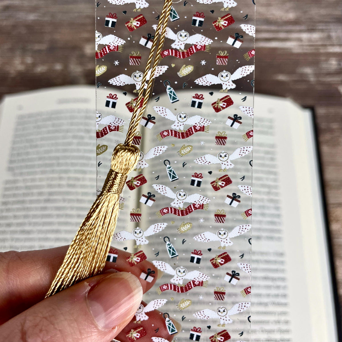 Snowy Owl Bookmark Makes a Christmas Stocking Stuffer or Winter Bookish Gift for Owl Lovers and Fantasy Readers