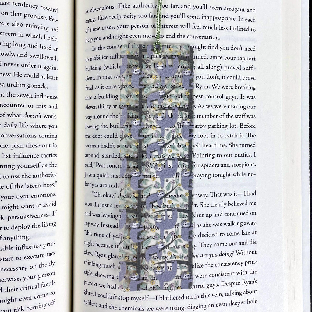 Sloth Bookmark for Teacher Gift Baskets, Birthday Gifts or Stocking Stuffers for Sloth Lovers and Young Readers