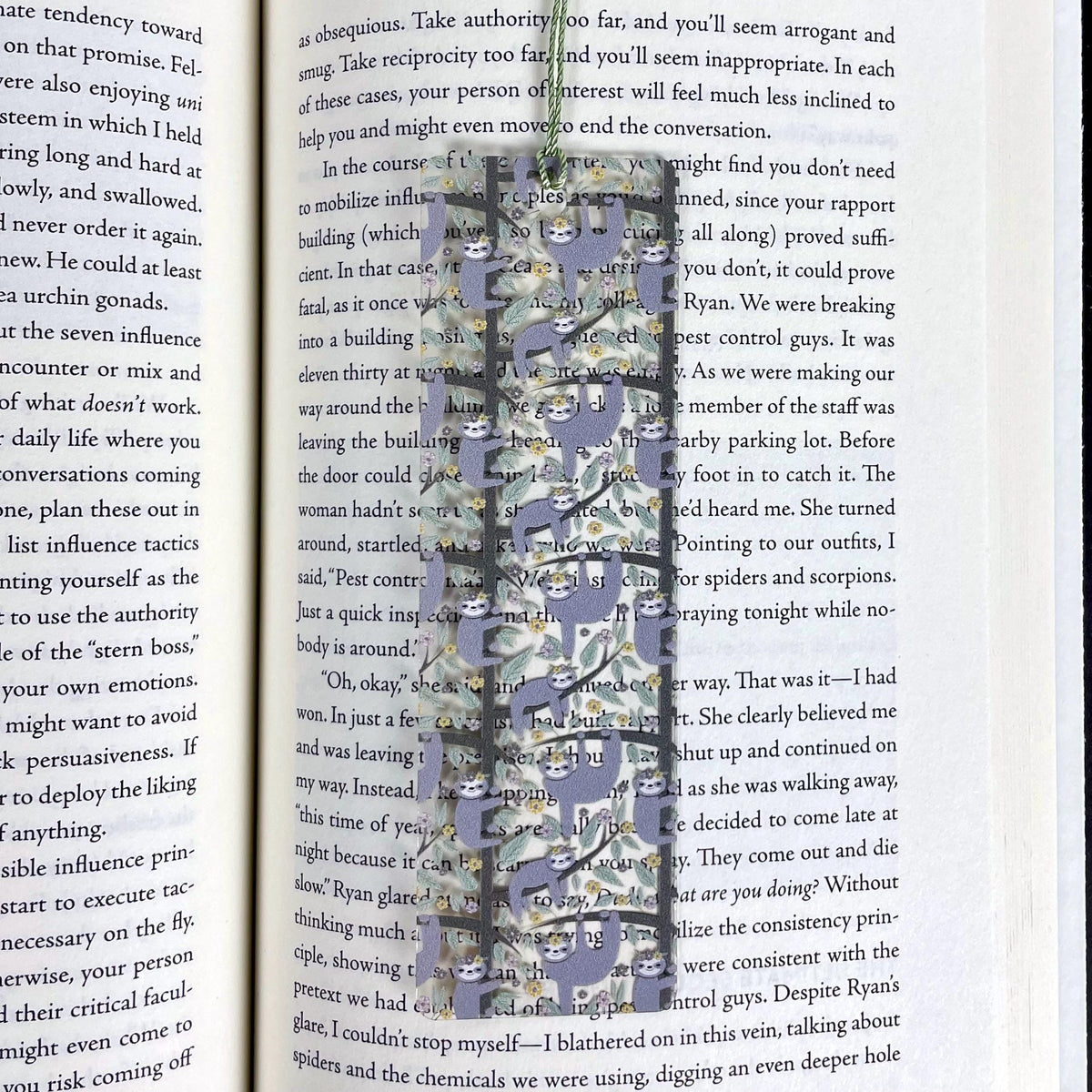 Sloth Bookmark for Teacher Gift Baskets, Birthday Gifts or Stocking Stuffers for Sloth Lovers and Young Readers