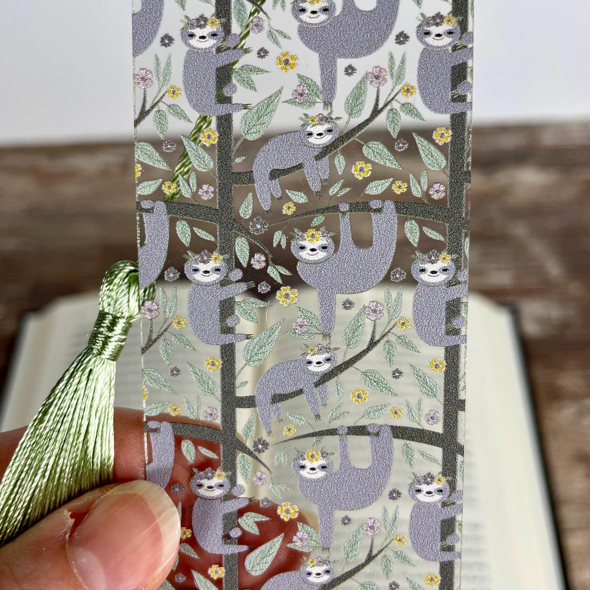 Sloth Bookmark for Teacher Gift Baskets, Birthday Gifts or Stocking Stuffers for Sloth Lovers and Young Readers