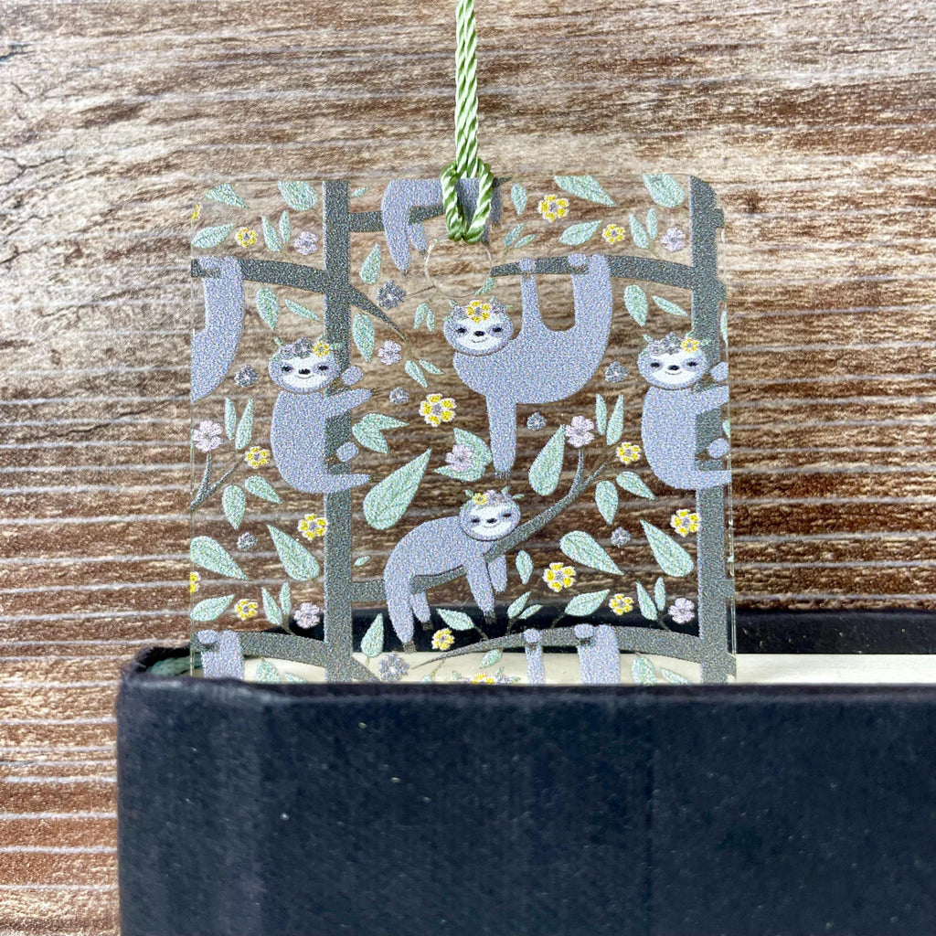 Sloth Bookmark for Teacher Gift Baskets, Birthday Gifts or Stocking Stuffers for Sloth Lovers and Young Readers