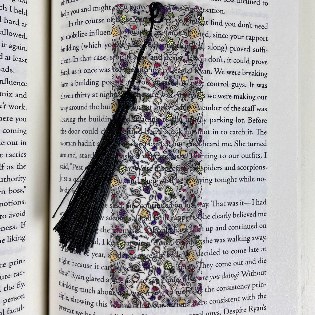 Wine Bookmark Makes a Book Club Gift, Hostess Gift or Birthday Gift for Wine Lovers and Book Lovers