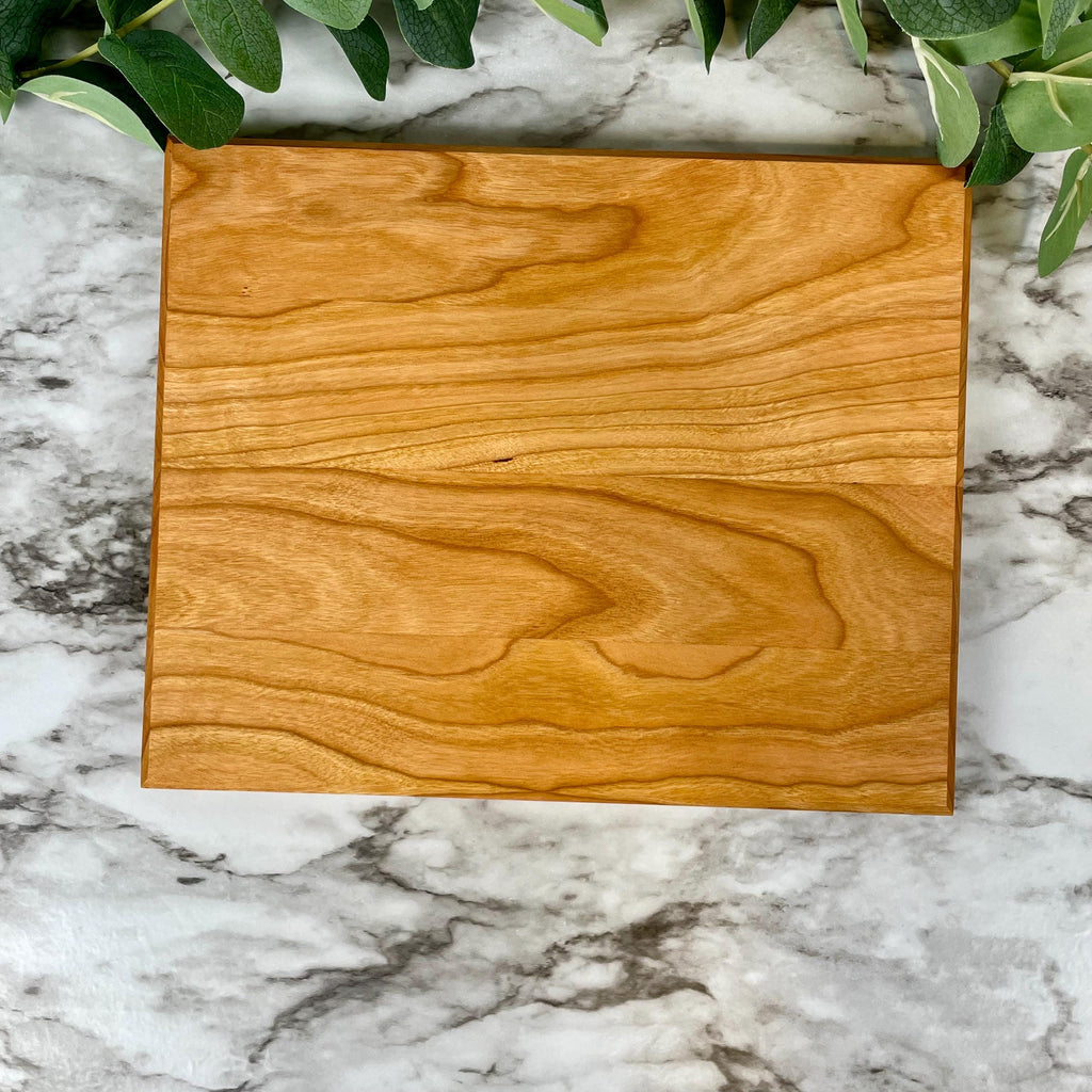 Cutting Board, Walnut Cherry or Maple, Large Kitchen Board, Handmade Chopping Block, Wood Prep and Serving Board