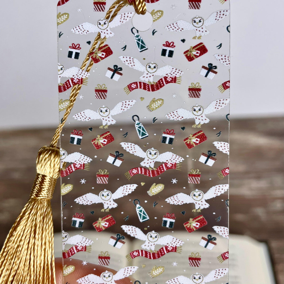 Snowy Owl Bookmark Makes a Christmas Stocking Stuffer or Winter Bookish Gift for Owl Lovers and Fantasy Readers