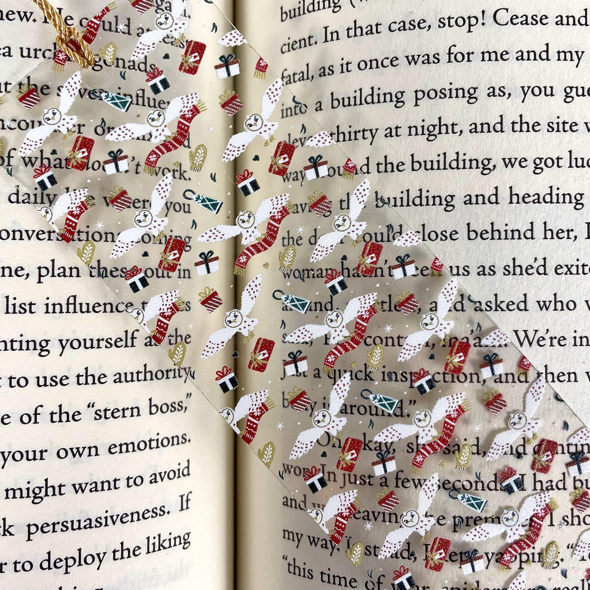 Snowy Owl Bookmark Makes a Christmas Stocking Stuffer or Winter Bookish Gift for Owl Lovers and Fantasy Readers