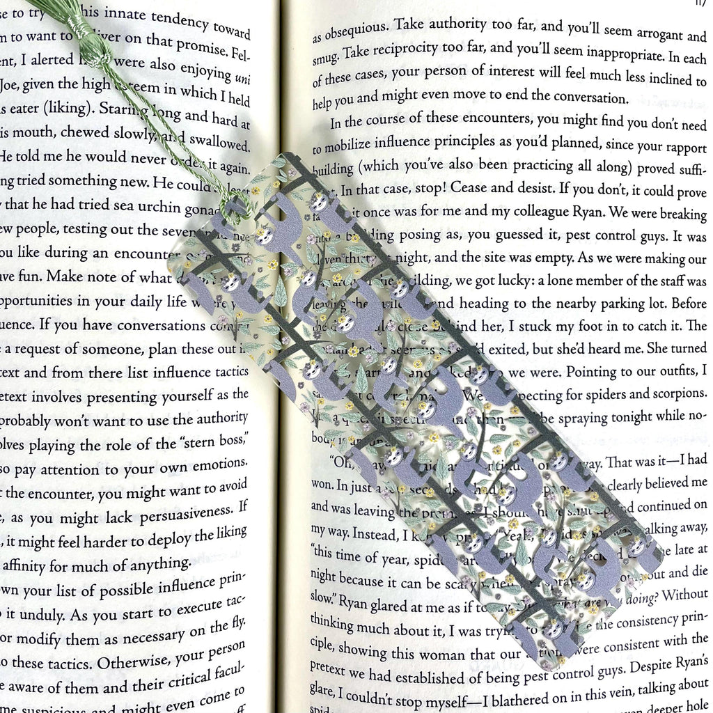 Sloth Bookmark for Teacher Gift Baskets, Birthday Gifts or Stocking Stuffers for Sloth Lovers and Young Readers