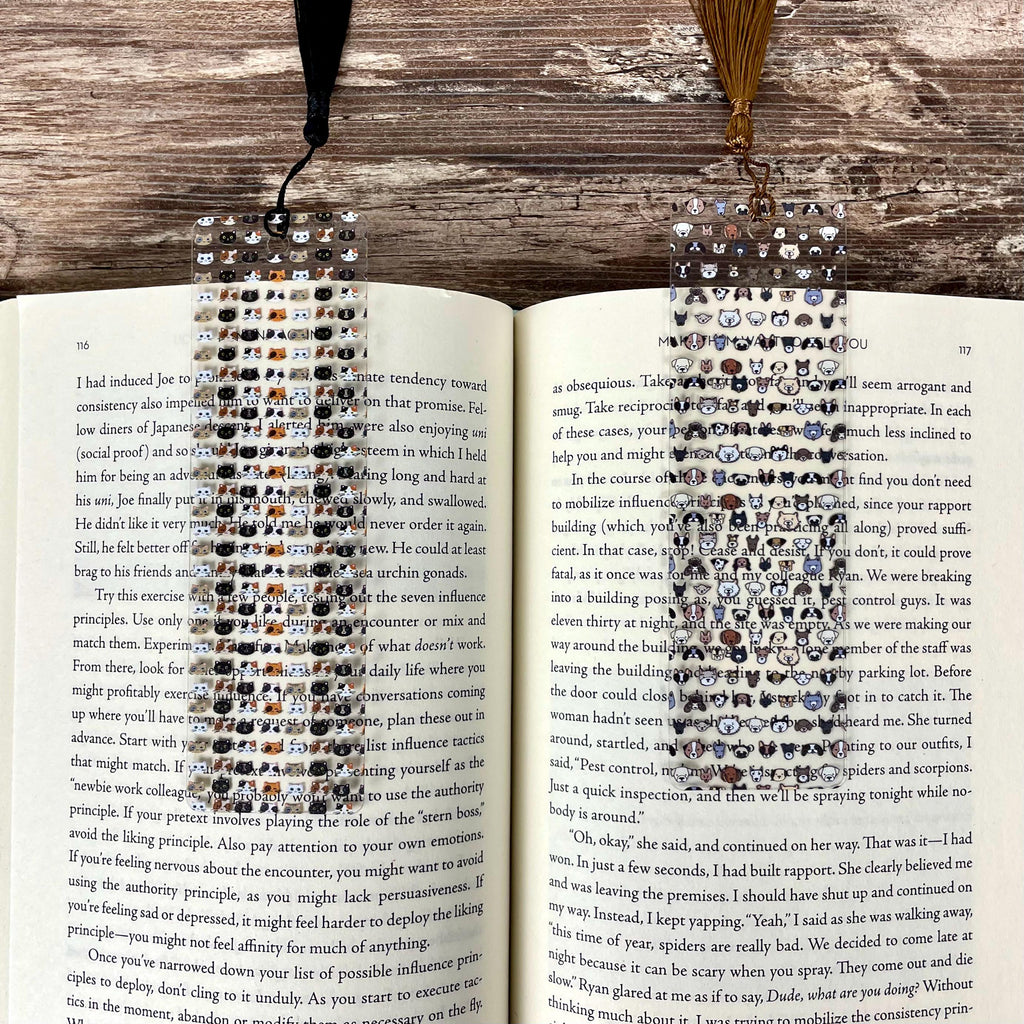 Book Lover Gift Set with Dog and Cat Bookmarks, A Perfect Stocking Stuffer for Pet Lovers