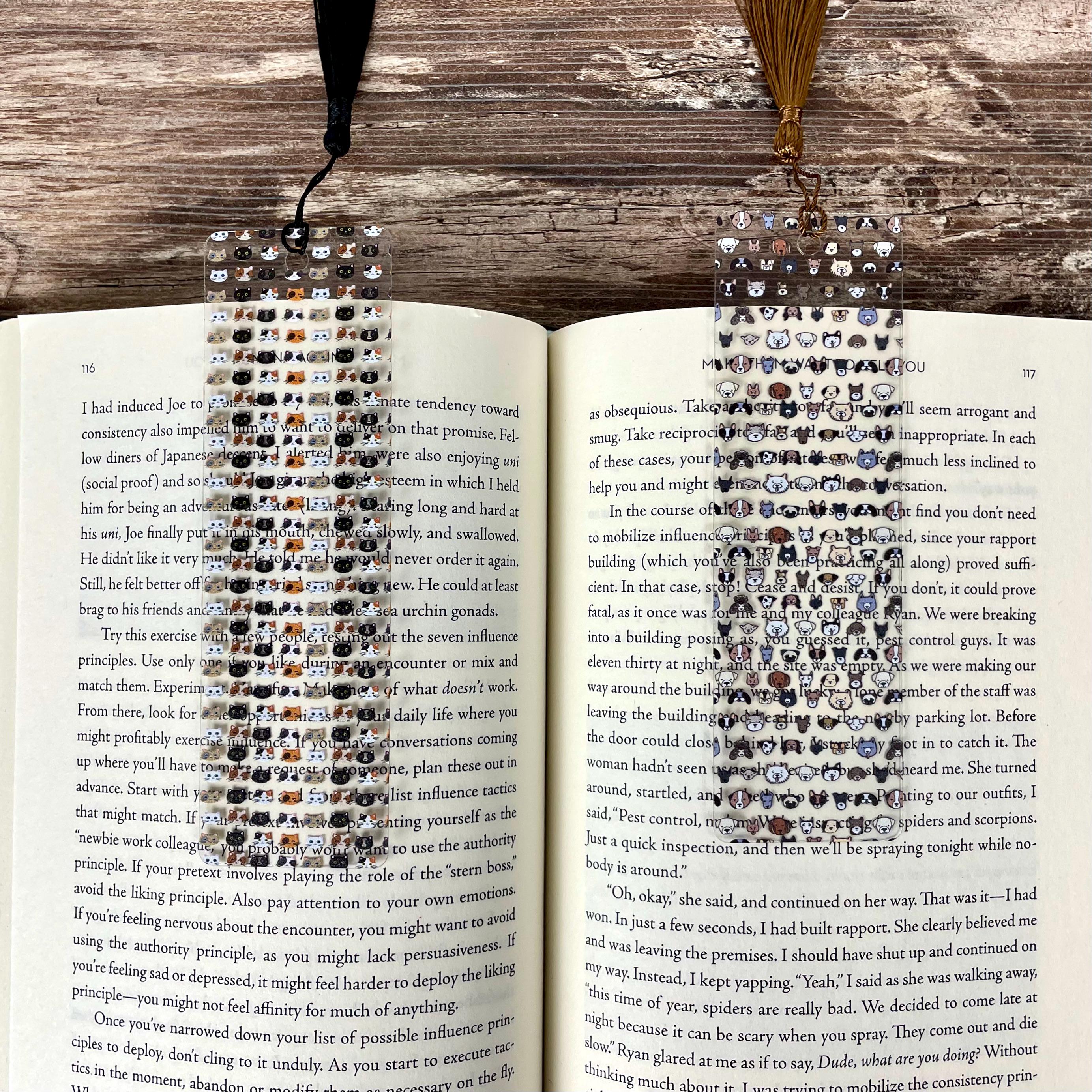 Book Lover Gift Set with Dog and Cat Bookmarks, A Perfect Stocking Stuffer for Pet Lovers