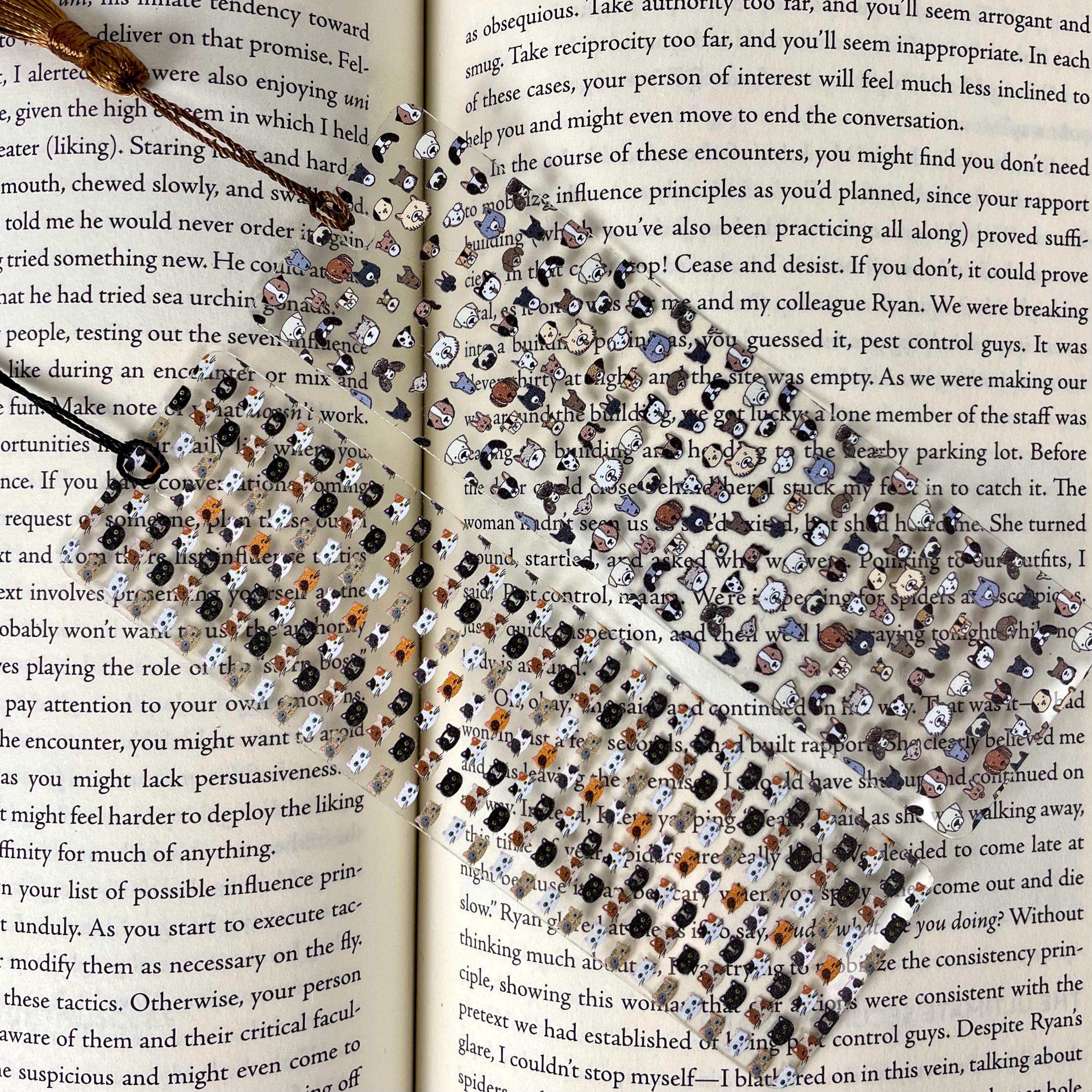 Book Lover Gift Set with Dog and Cat Bookmarks, A Perfect Stocking Stuffer for Pet Lovers