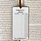 Personalized Reading Log Bookmark: Book Lover Gift