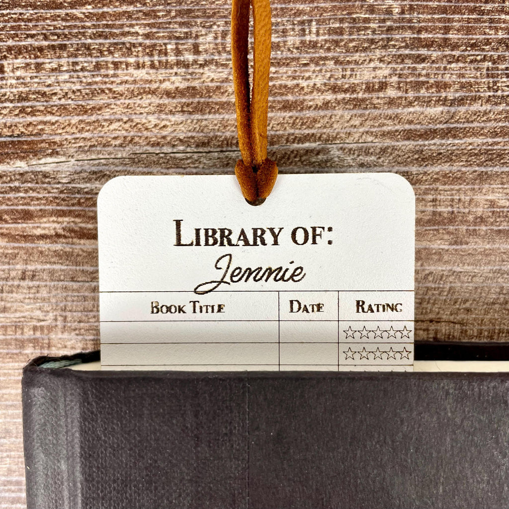 Personalized Reading Log Bookmark: Book Lover Gift