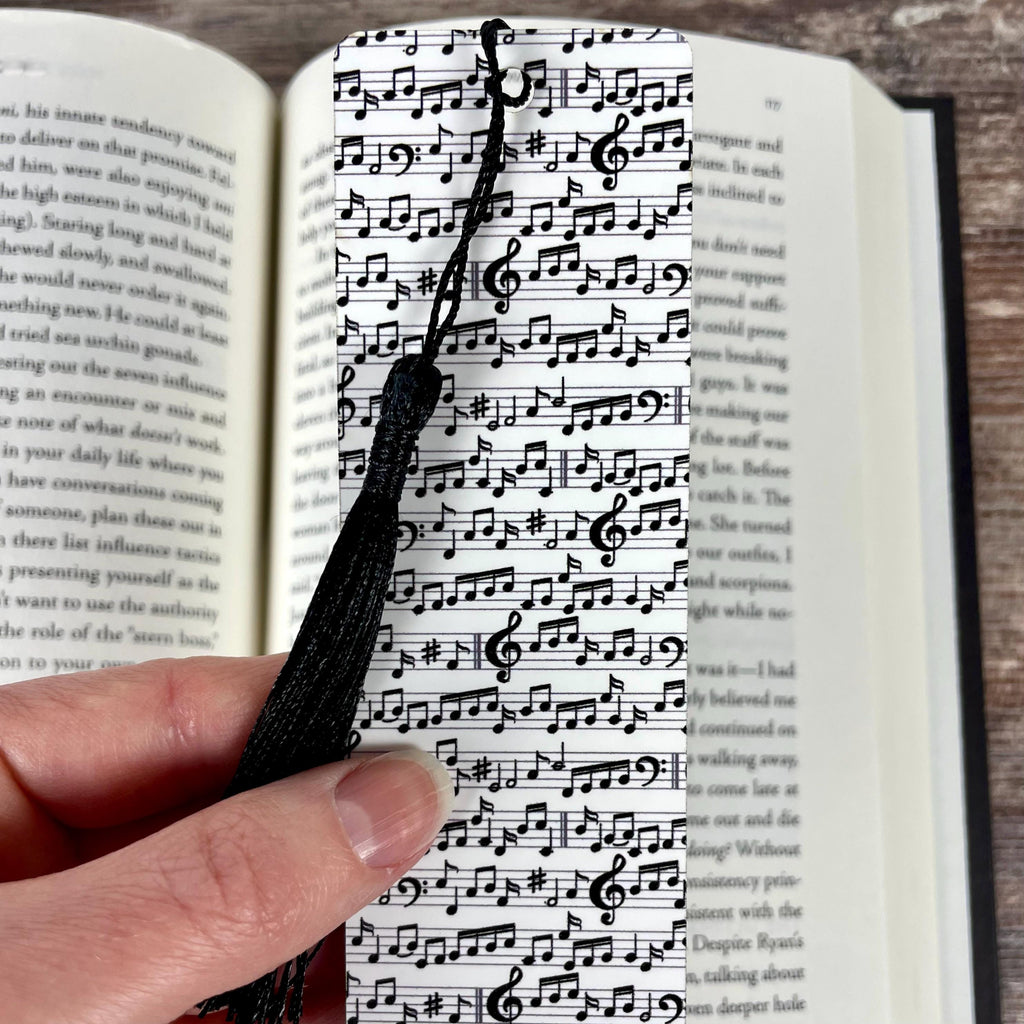 Music Notes Bookmark for Music Teachers and Students, Piano Recital Gift or End of Year Gift for Choir and Band Members