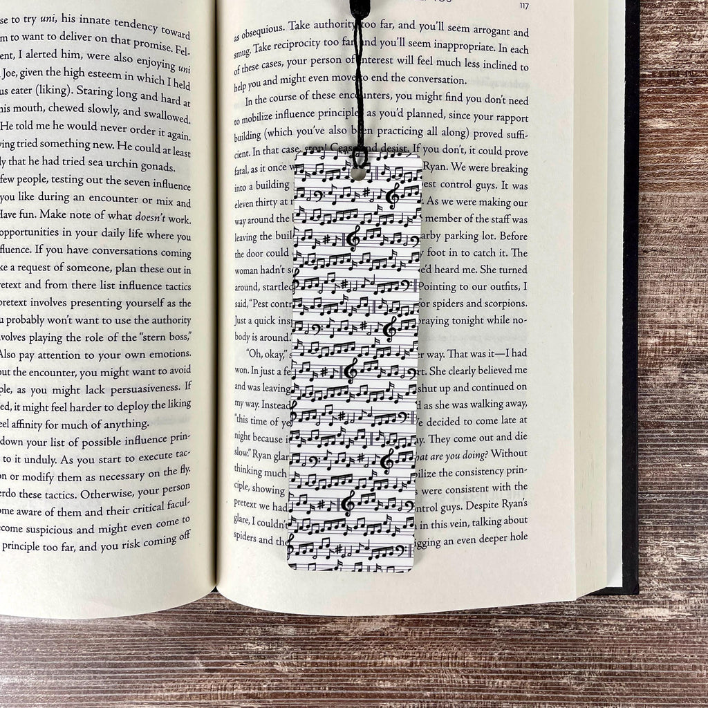 Music Notes Bookmark for Music Teachers and Students, Piano Recital Gift or End of Year Gift for Choir and Band Members