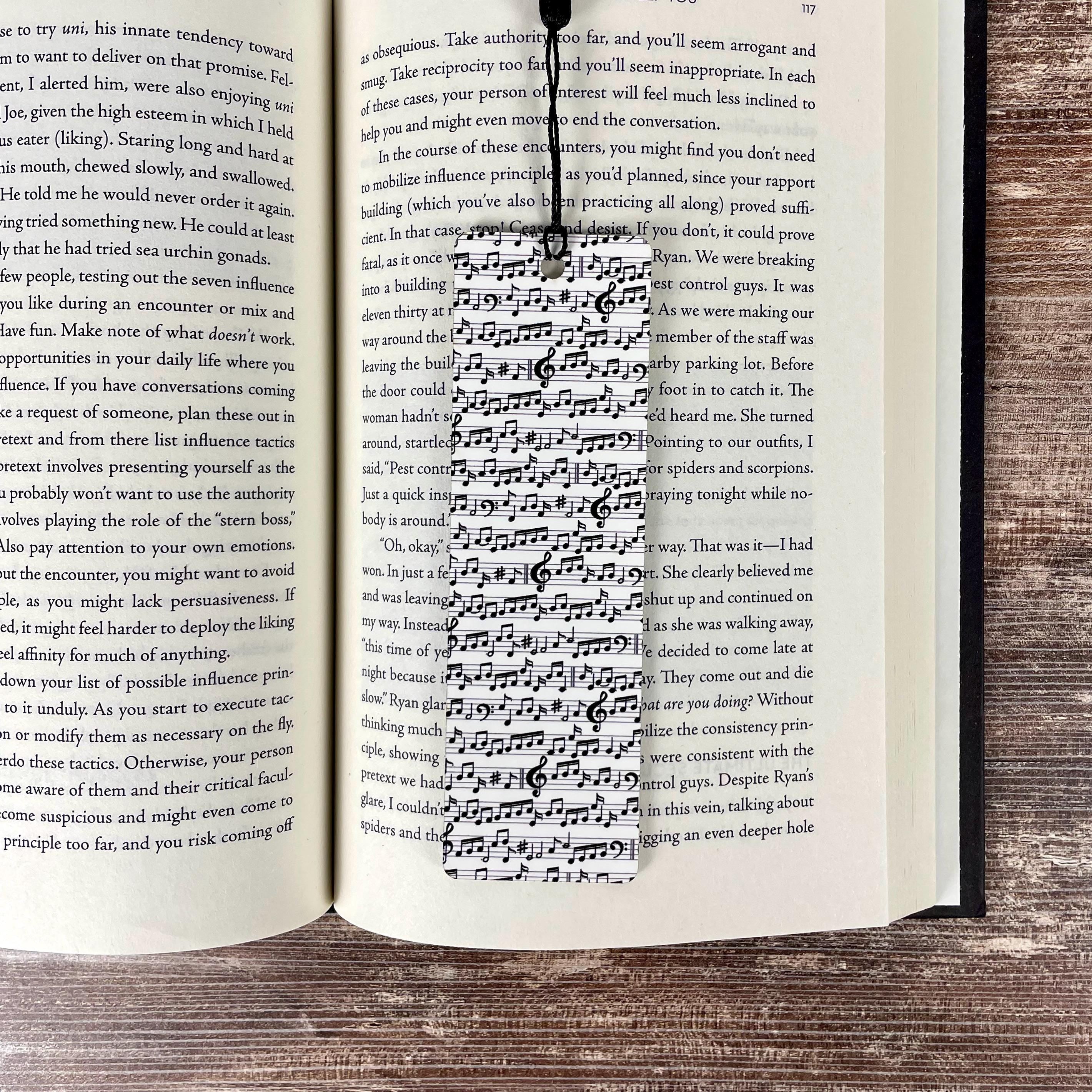 Music Notes Bookmark for Music Teachers and Students, Piano Recital Gift or End of Year Gift for Choir and Band Members