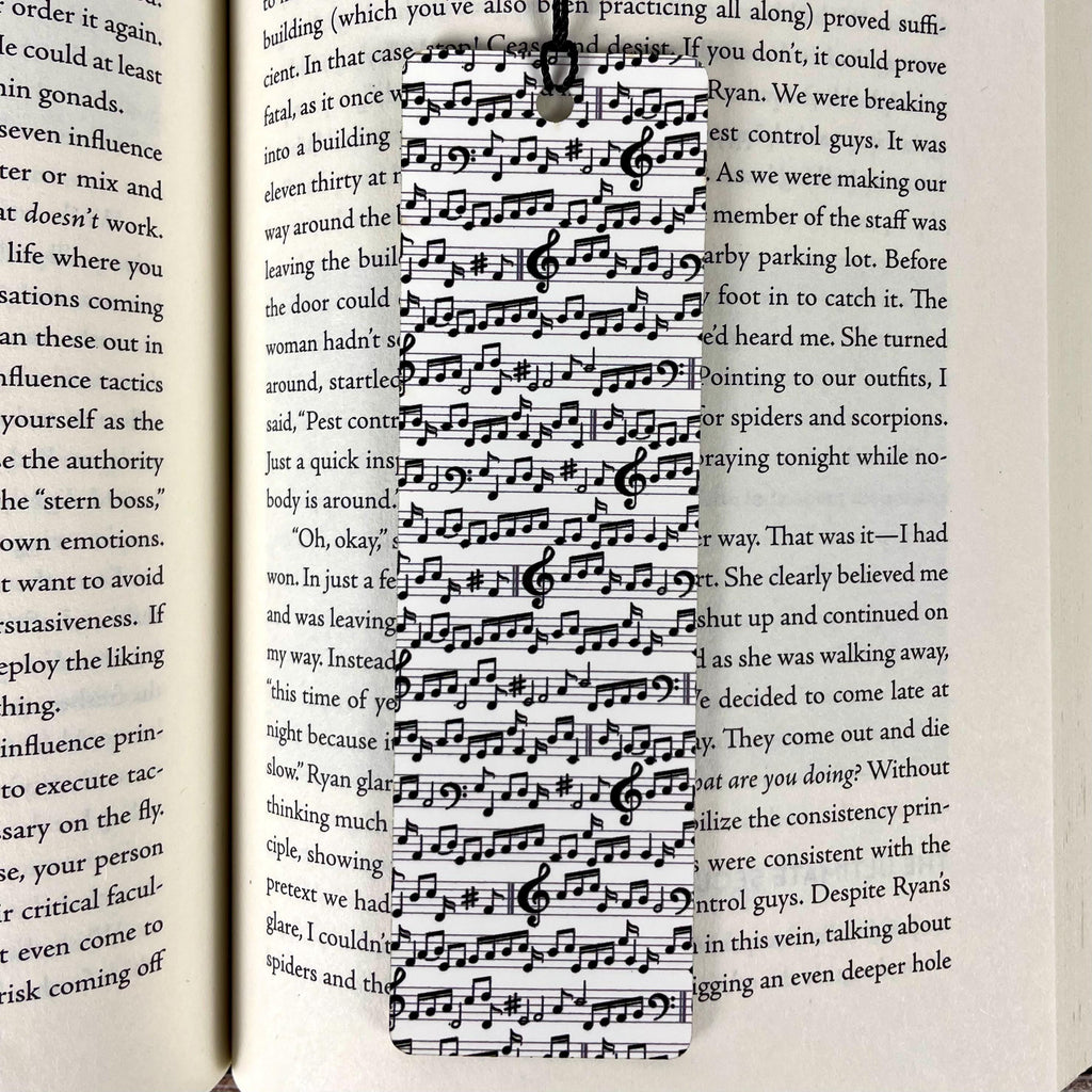 Music Notes Bookmark for Music Teachers and Students, Piano Recital Gift or End of Year Gift for Choir and Band Members