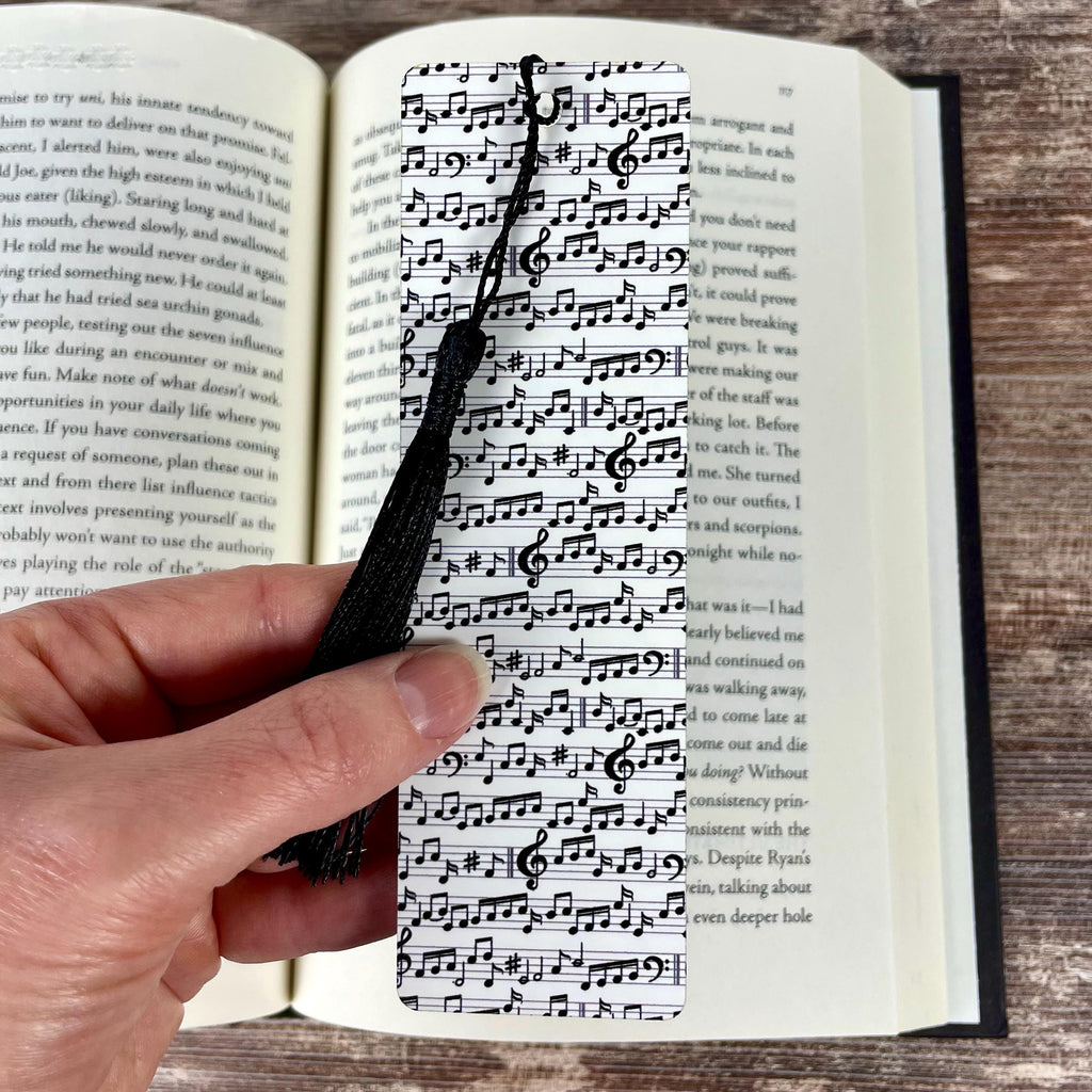 Music Notes Bookmark for Music Teachers and Students, Piano Recital Gift or End of Year Gift for Choir and Band Members
