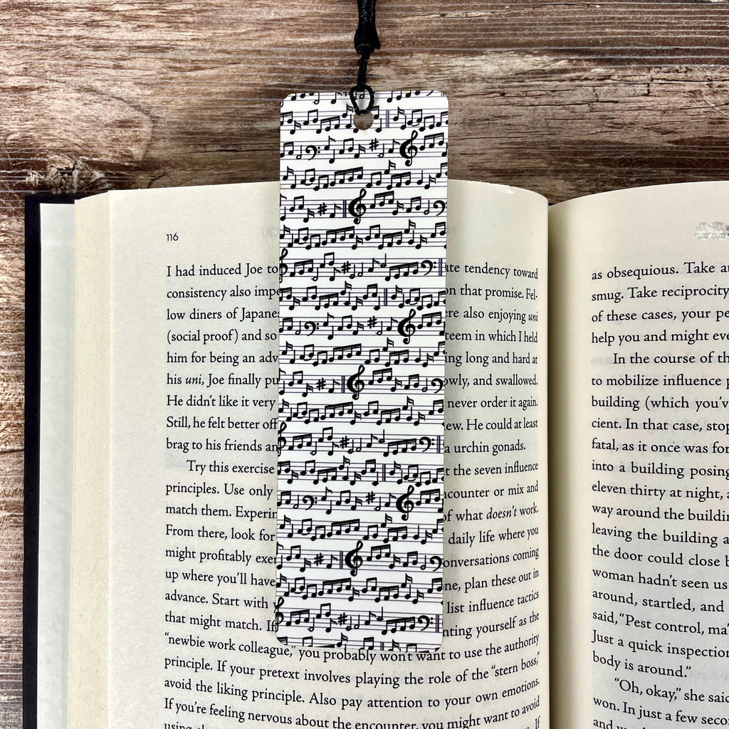 Music Notes Bookmark for Music Teachers and Students, Piano Recital Gift or End of Year Gift for Choir and Band Members