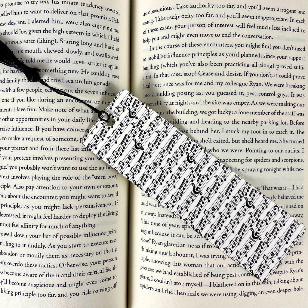 Music Notes Bookmark for Music Teachers and Students, Piano Recital Gift or End of Year Gift for Choir and Band Members