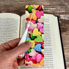 Candy Heart Bookmark Makes a Valentine’s Day Gift for Book Lovers or a Cute Teacher Gift for Students and Young Readers