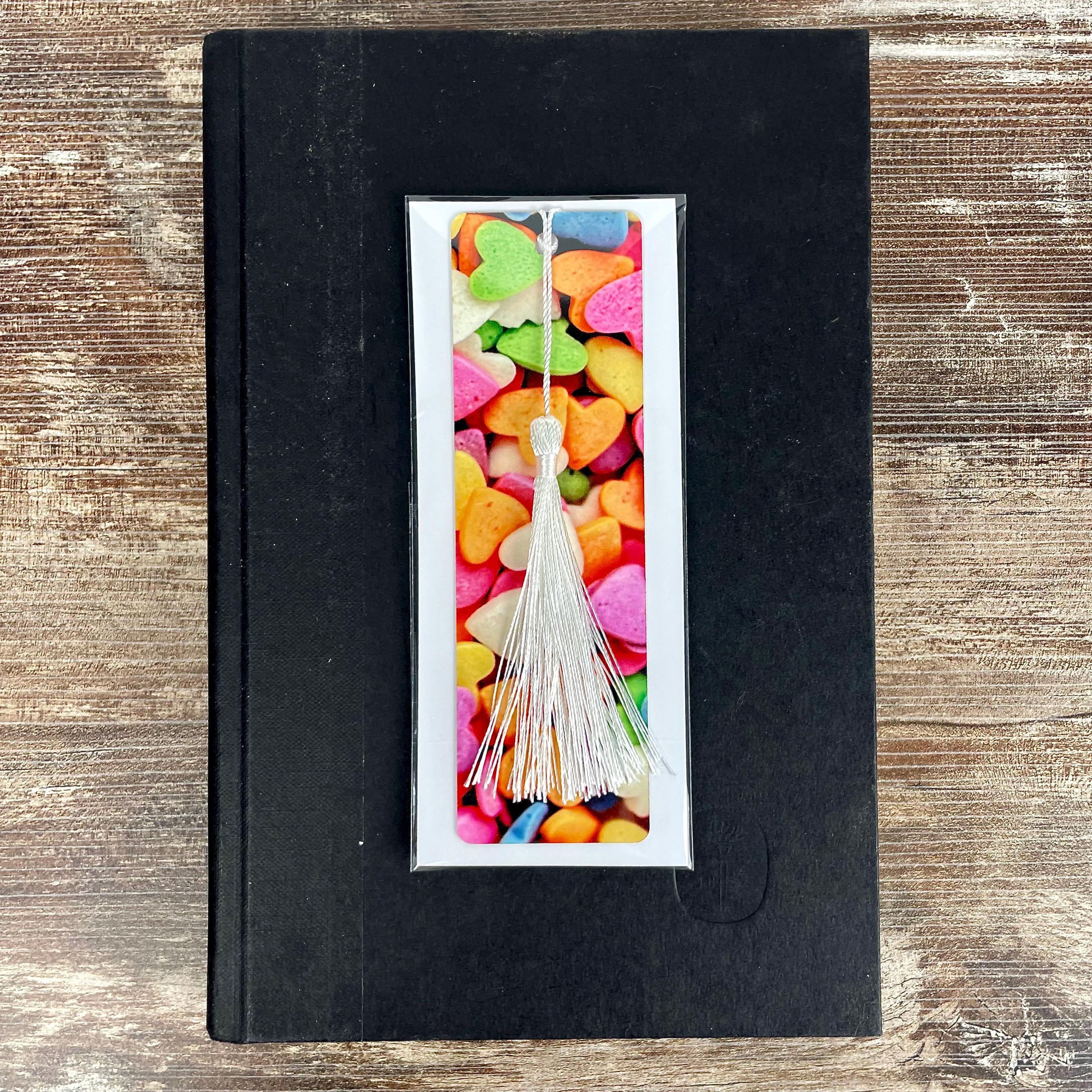 Candy Heart Bookmark Makes a Valentine’s Day Gift for Book Lovers or a Cute Teacher Gift for Students and Young Readers