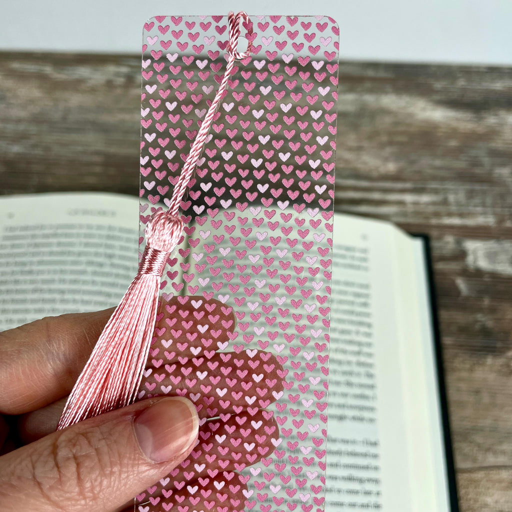 Pink Heart Bookmark Makes a Valentine Gift or Bookish Birthday Gift for Romance Readers and Book Lovers
