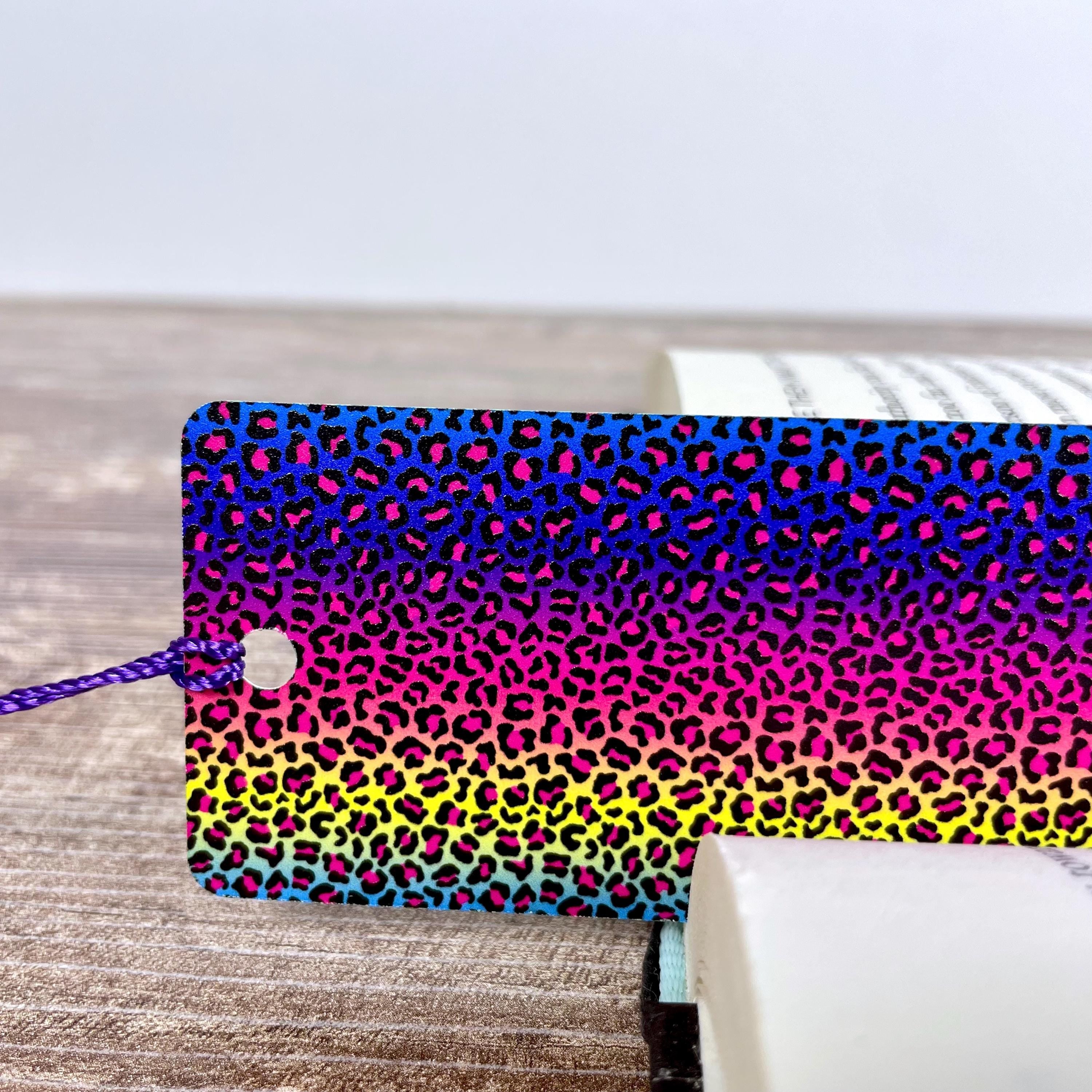 Rainbow Leopard Print Bookmark | Book Lover Gift | Colorful Bookmark | Teacher Gift | Animal Print Bookmark