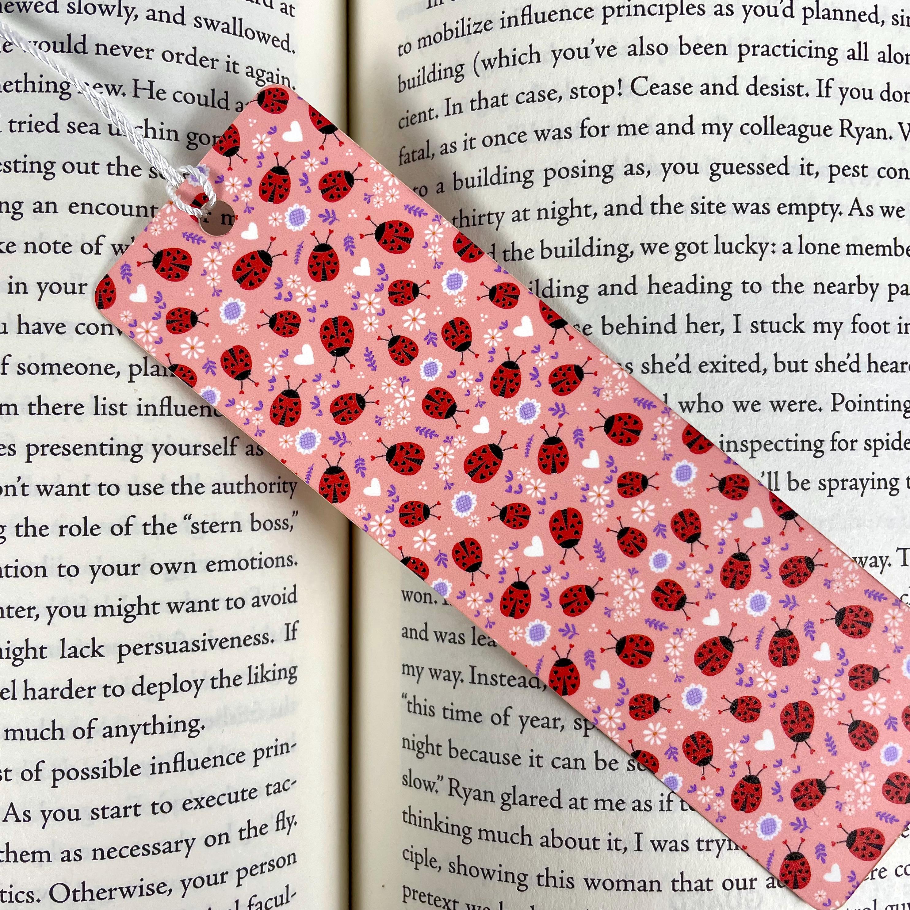 Ladybug Bookmark Makes a Cute Teacher Appreciation Gift or Stocking Stuffer for Ladybug Lovers, Book Lovers and Readers